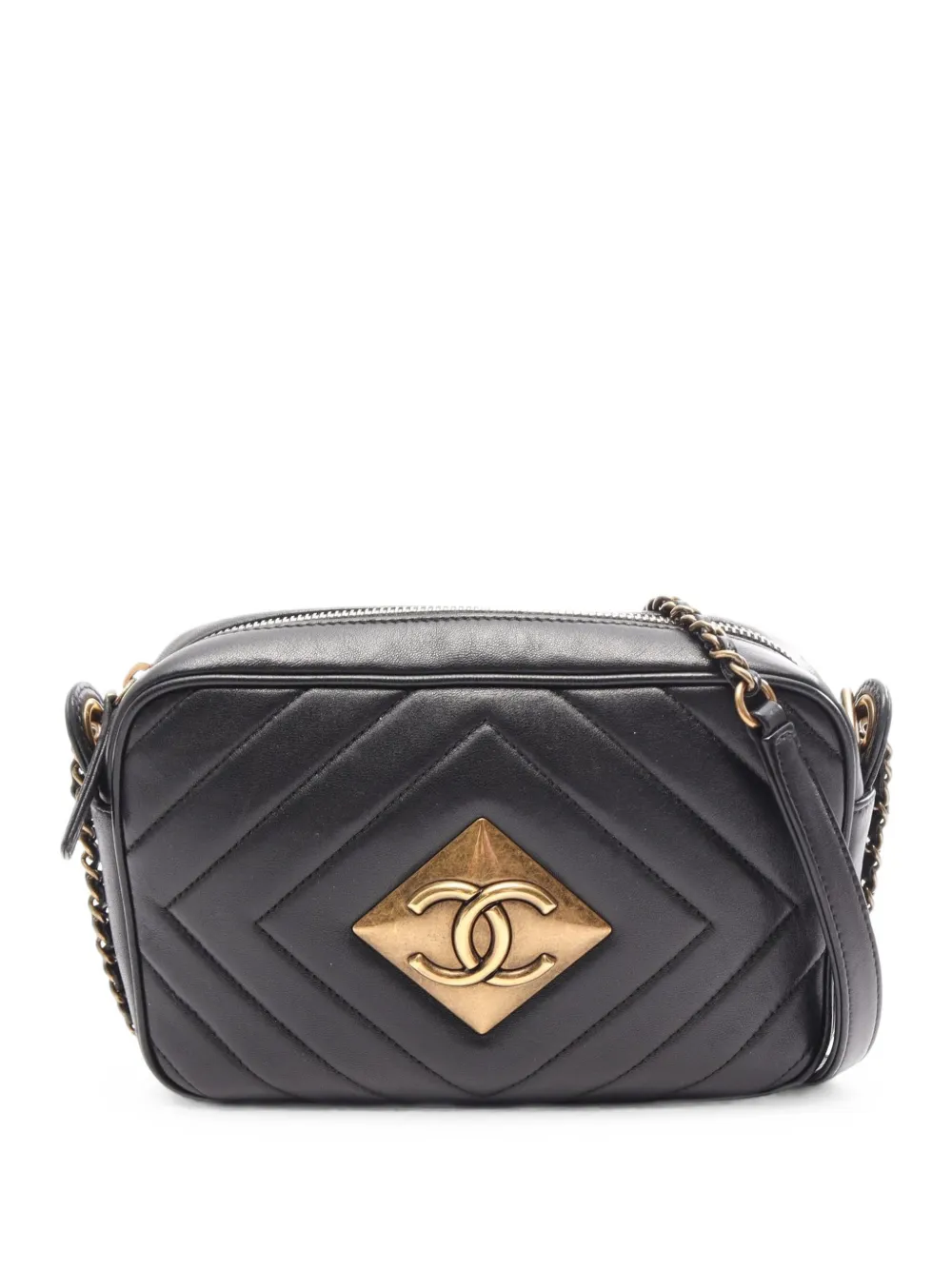 CHANEL Pre-Owned 2015-2016 Pyramid CC cross body mini bag - Nero