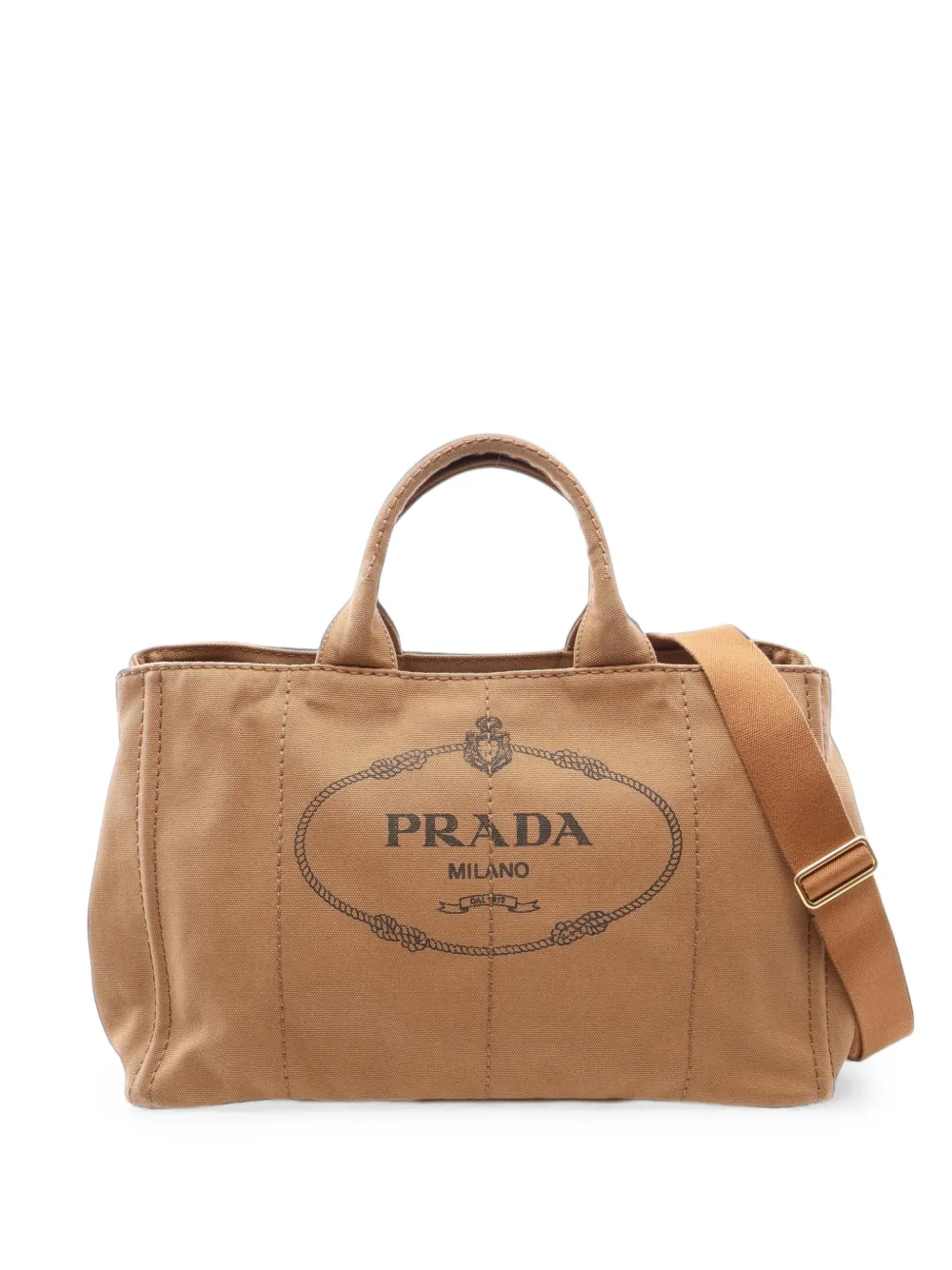 Prada Pre-Owned 2000s Canapa two-way tote bag - Marrone
