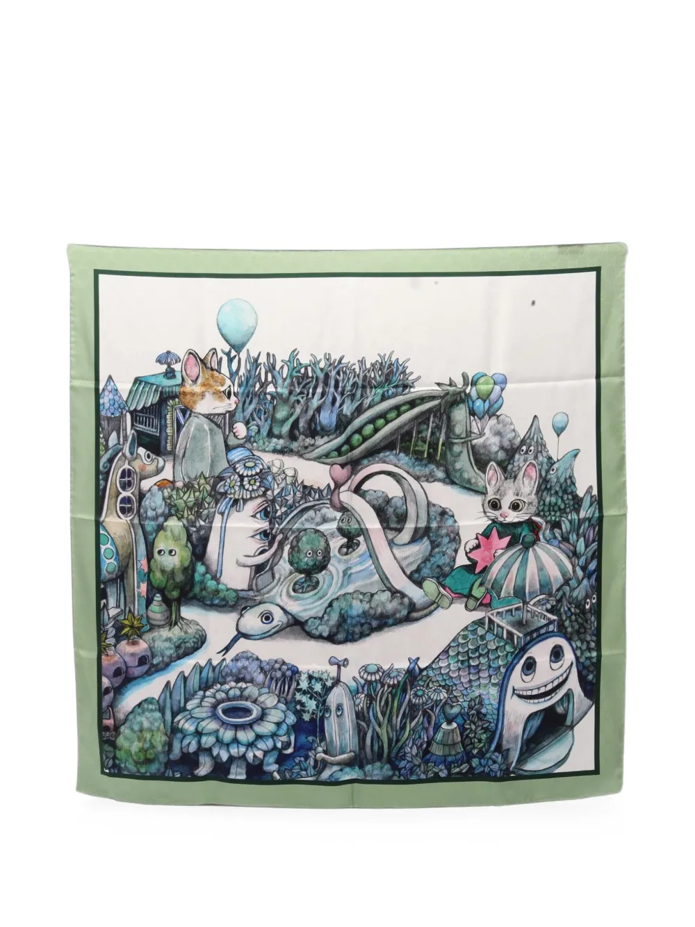 Gucci Pre-Owned x Yuko Higuchi square scarf - Grün