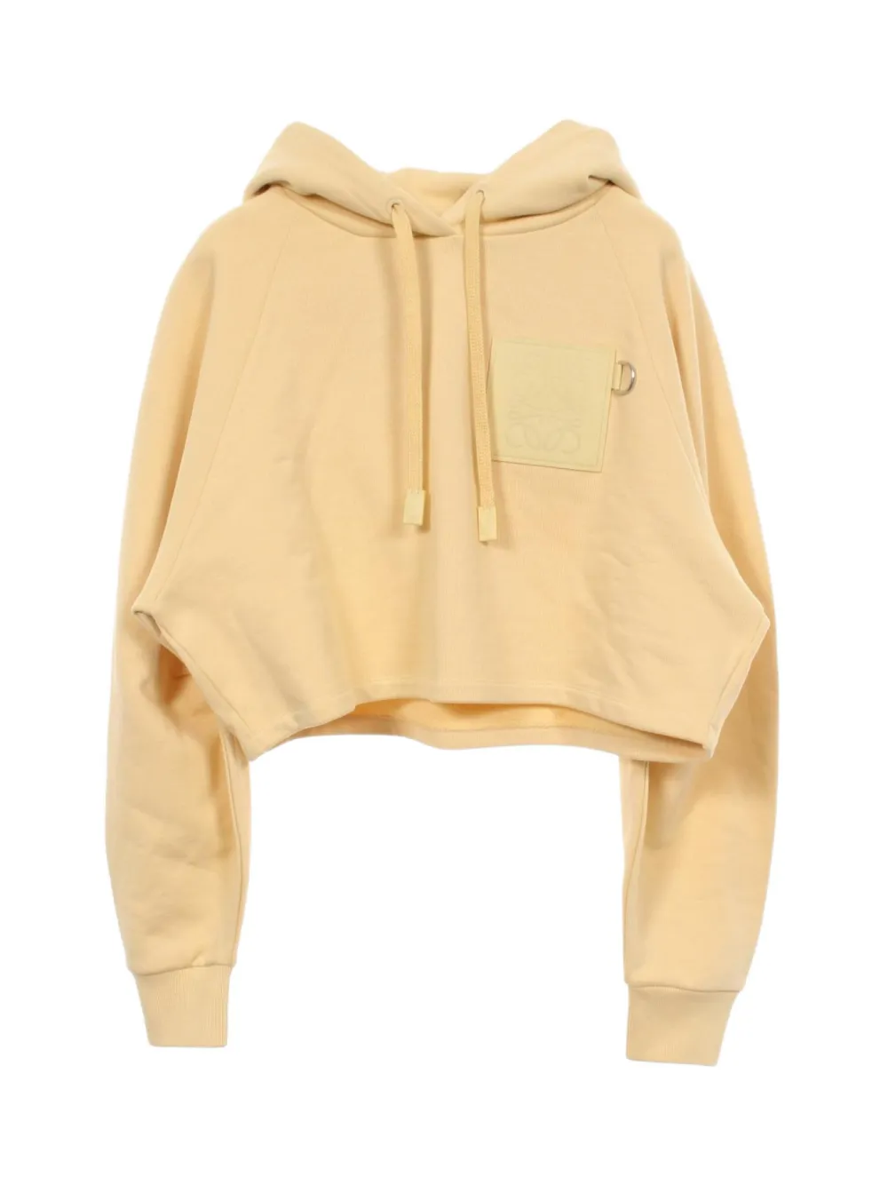 Loewe Pre-Owned 2020s Anagram cropped hoodie - Giallo