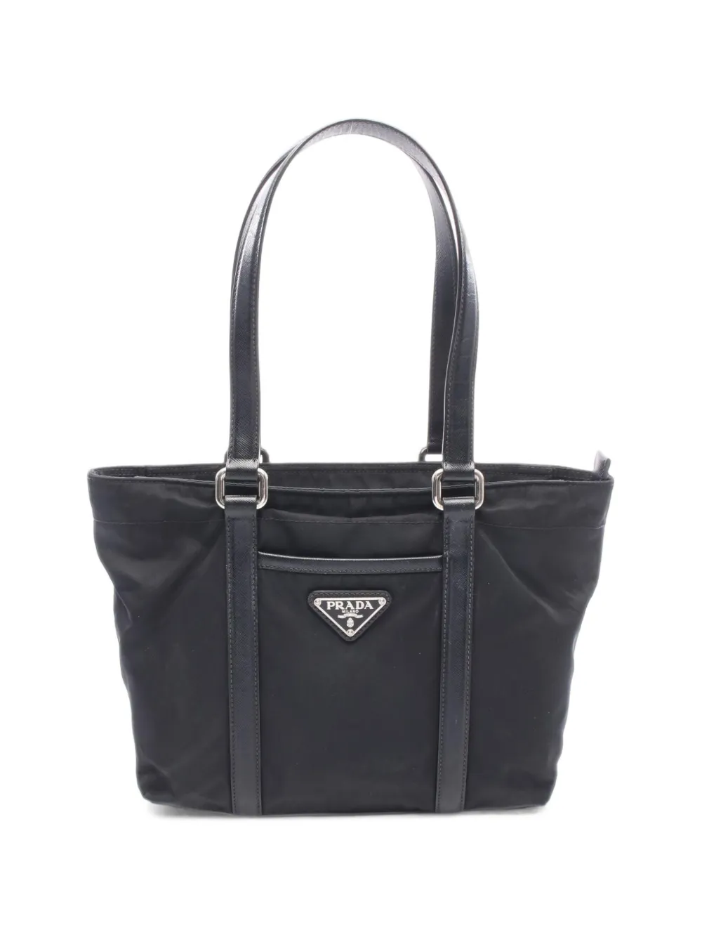 Prada Pre-Owned 2000s triangle logo tote bag - Nero