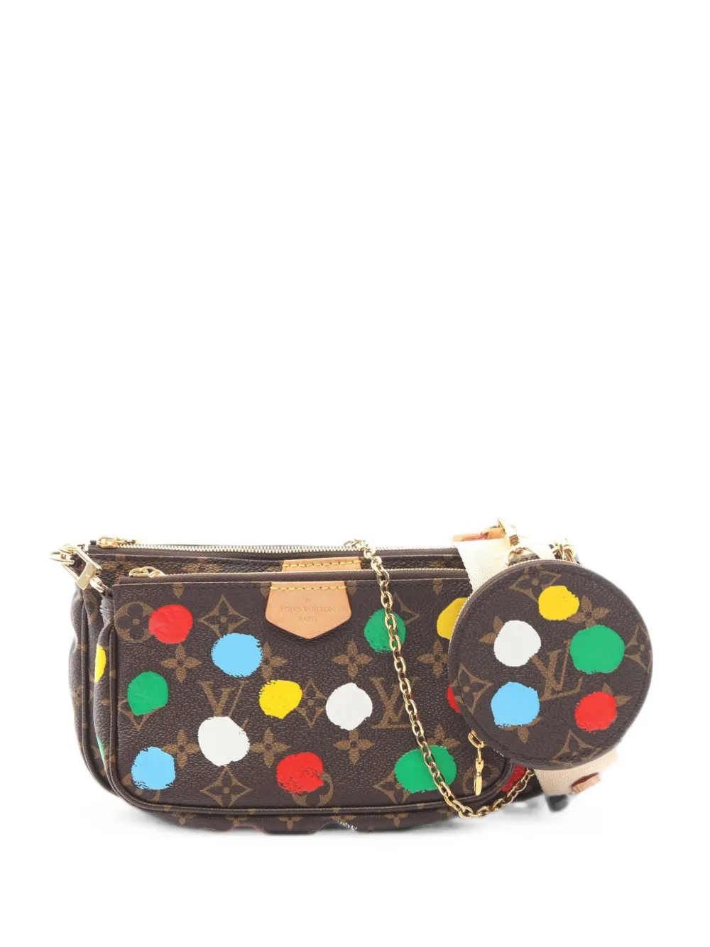 Louis Vuitton Pre-Owned x Yayoi Kusama Borsa a spalla Pochette Accessoires con monogramma 2023 - Marrone