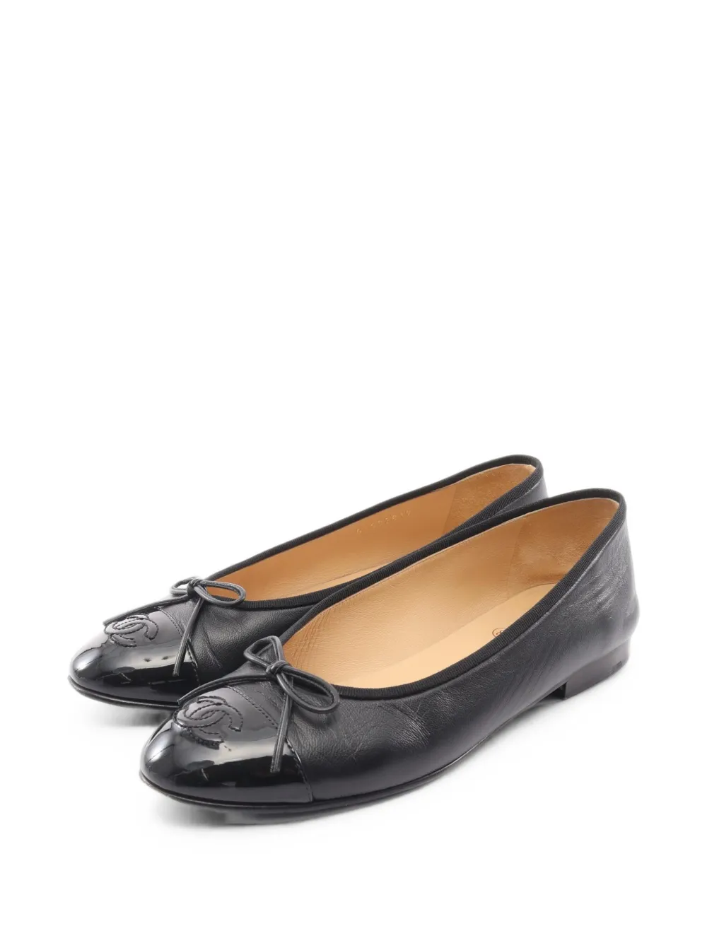CHANEL Pre-Owned 1986-1988 Interlocking CC ballet flats - Schwarz
