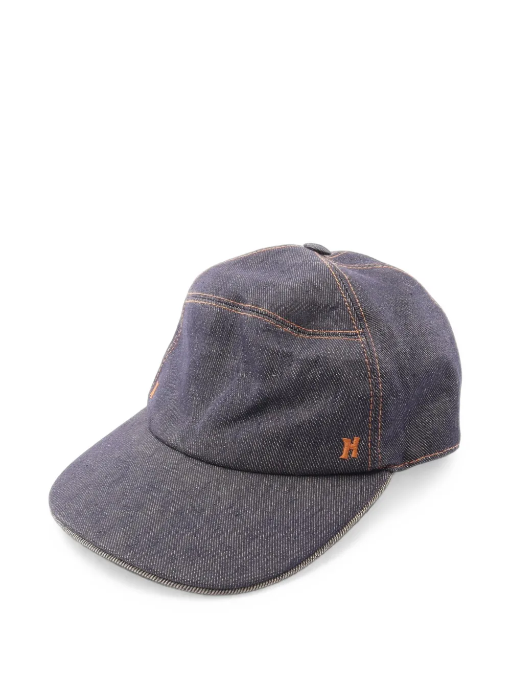 Hermès Pre-Owned 2000s H embroidery cap - Blu