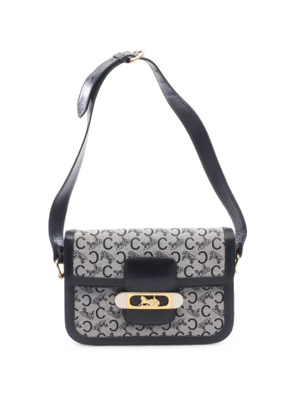 Celine Pre-Owned Borsa a spalla C Macadam Carriage anni 2000 - Grigio
