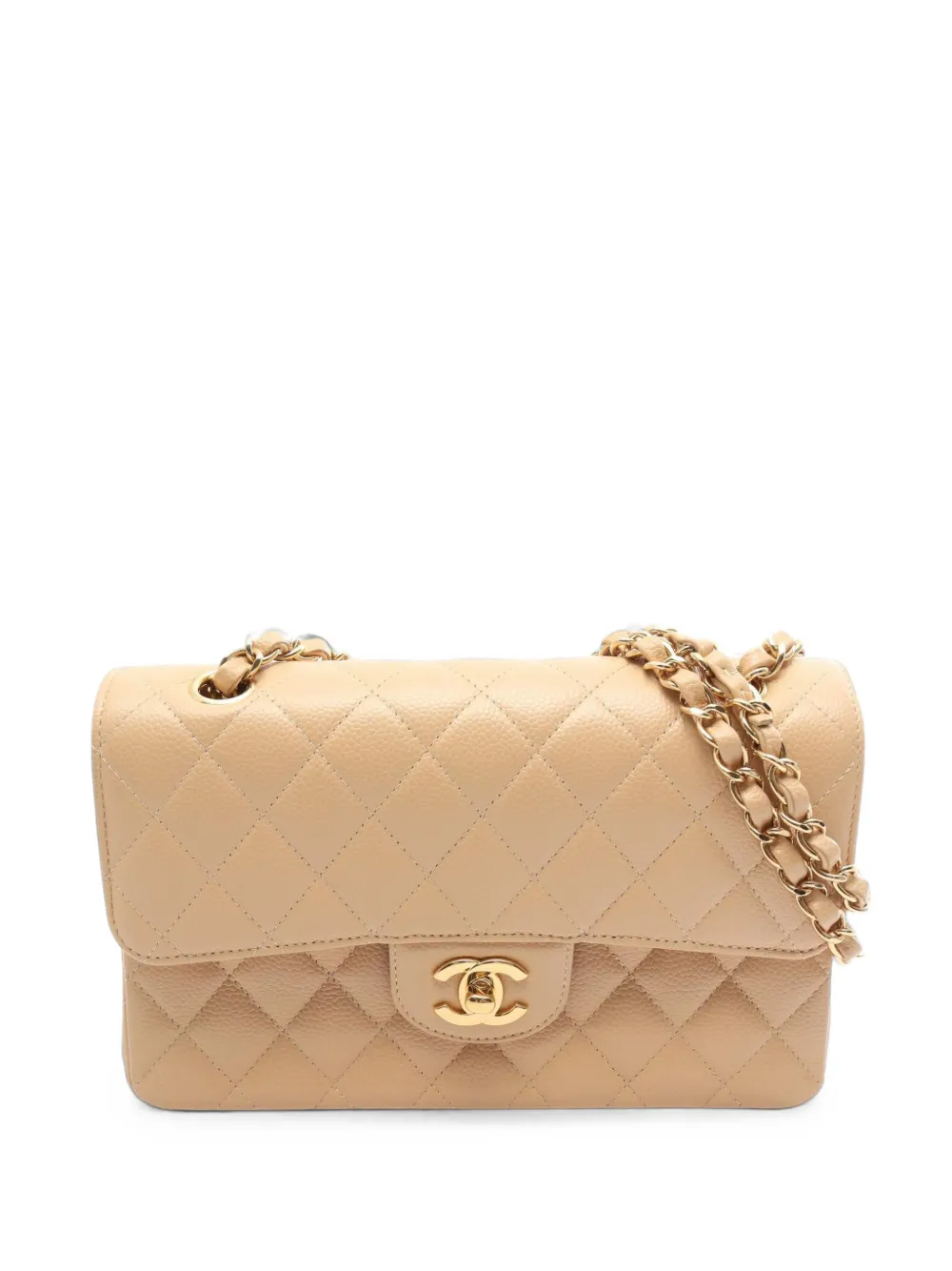 CHANEL Pre-Owned Matelassé double flap shoulder bag - Toni neutri