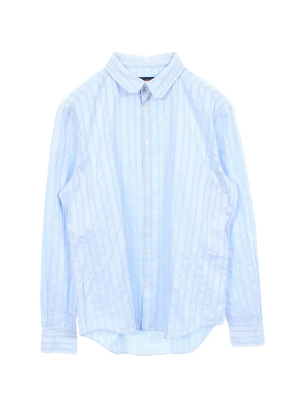 Louis Vuitton Pre-Owned 2000s chain-print striped shirt - Blu