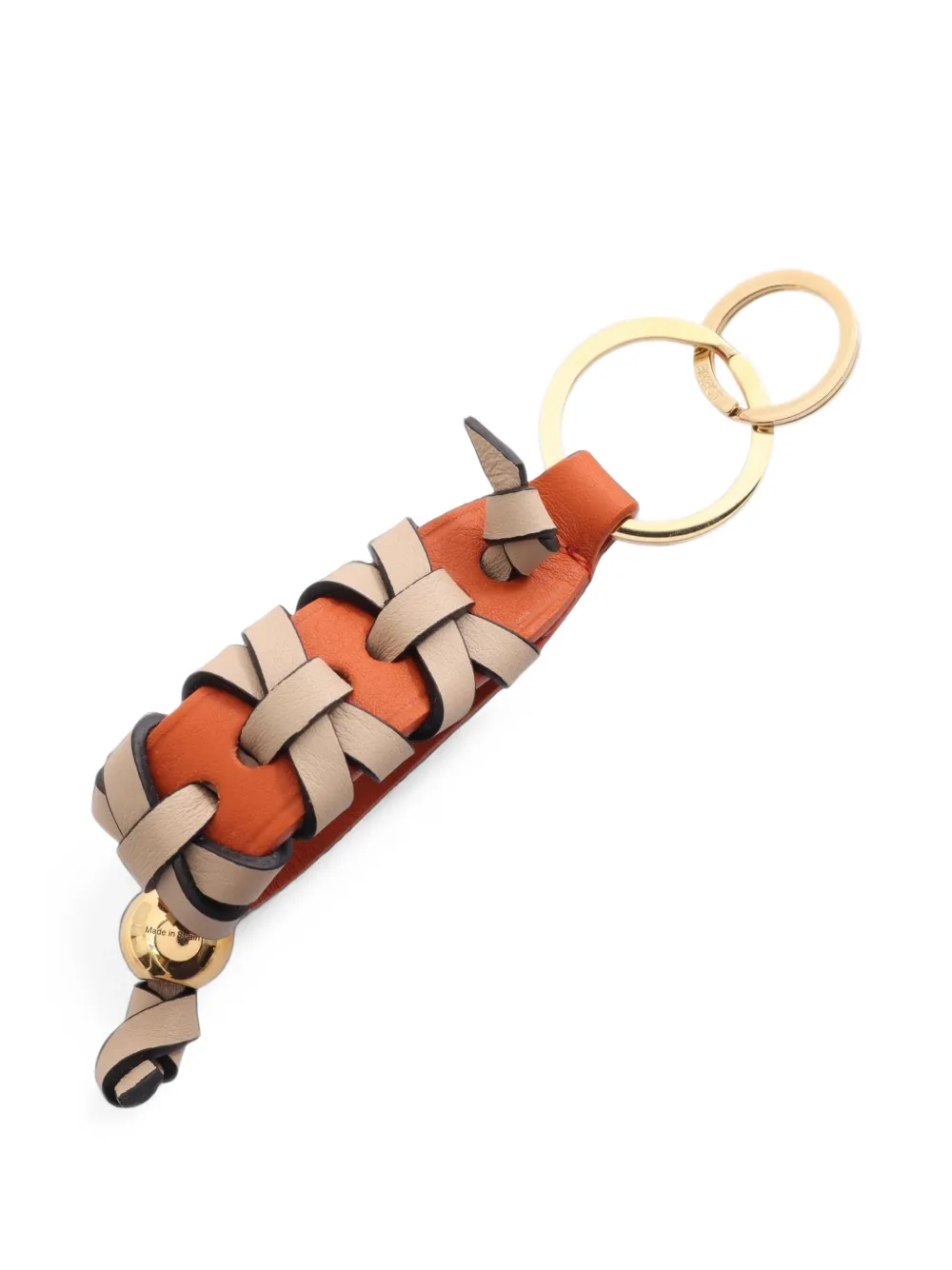 Loewe Pre-Owned 2010s braided-strap key ring - Orange