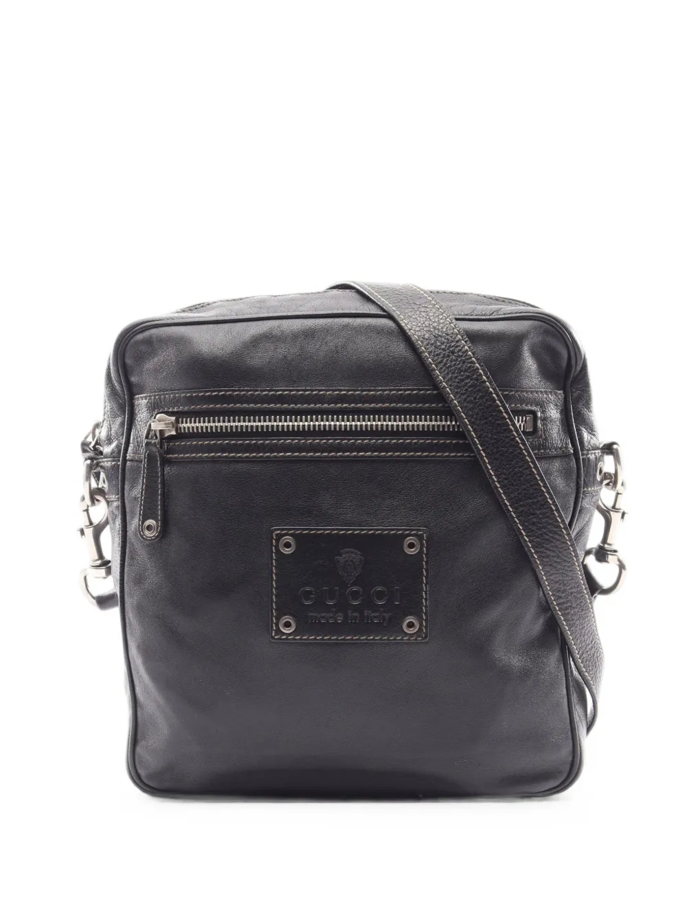 Gucci Pre-Owned 2000s Crest zip-pocket shoulder bag - Nero