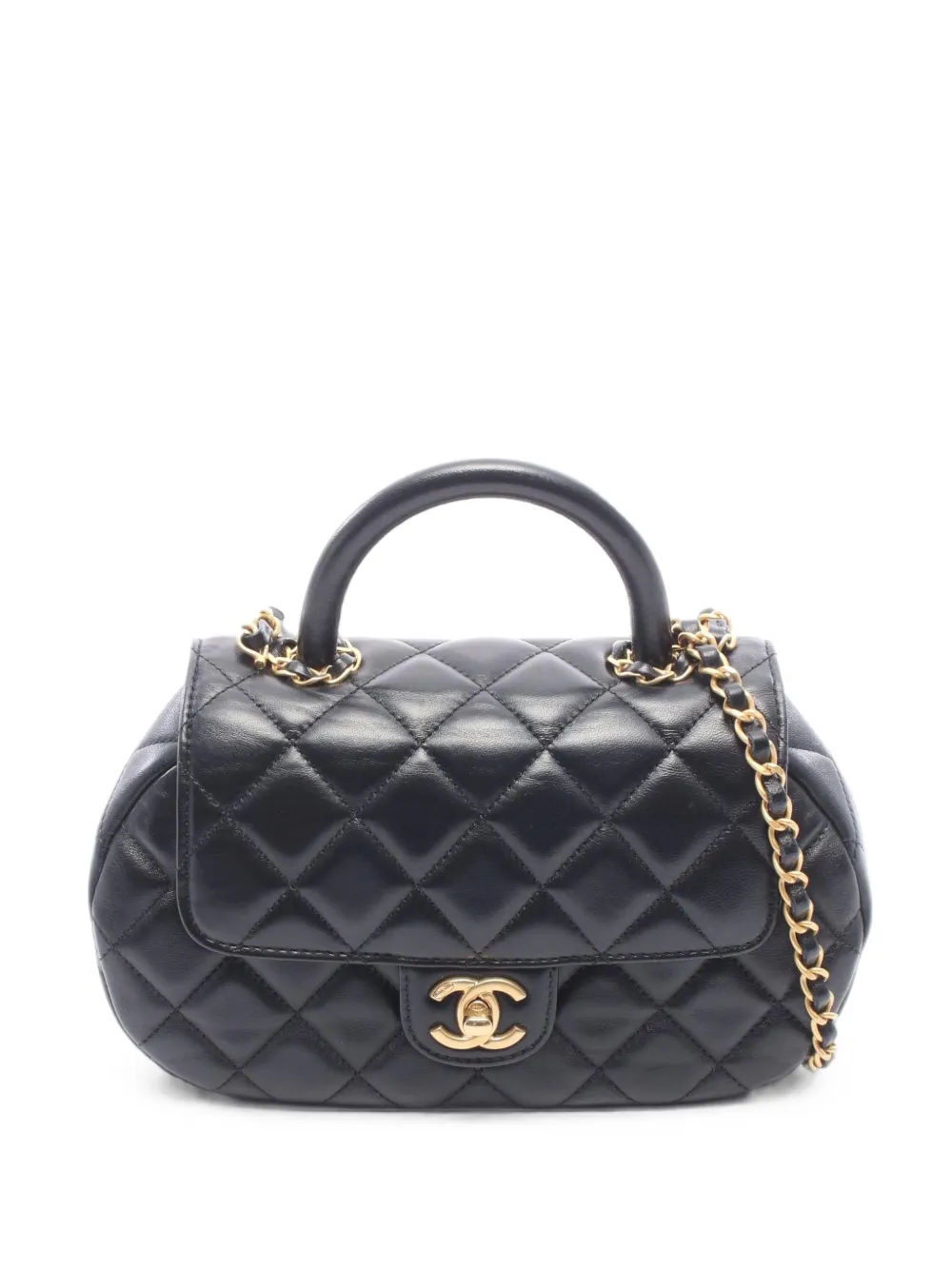 CHANEL Pre-Owned CC-logo Matelassé mini bag - Schwarz