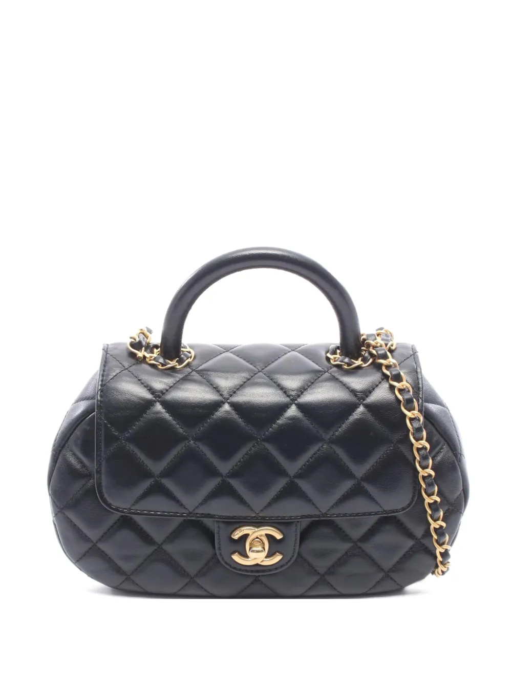 CHANEL Pre-Owned CC-logo Matelassé mini bag - Schwarz