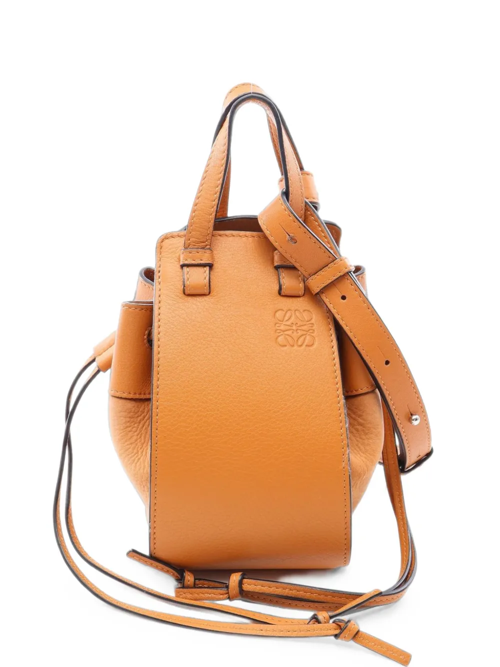 Loewe Pre-Owned 2000s mini Hammock drawstring bucket bag - Braun