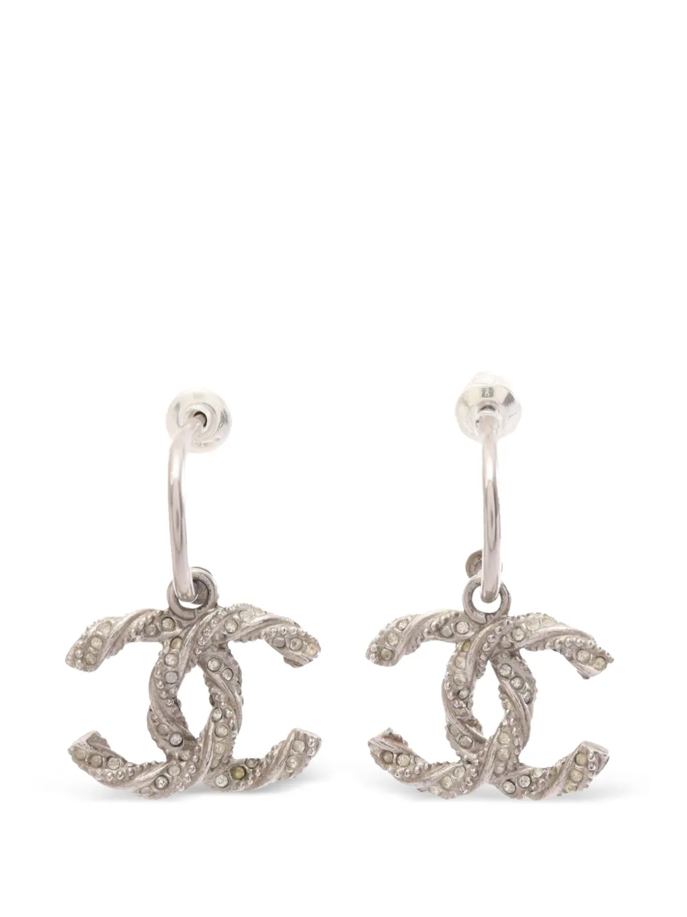 CHANEL Pre-Owned créoles Coco Mark (2013) - Argent