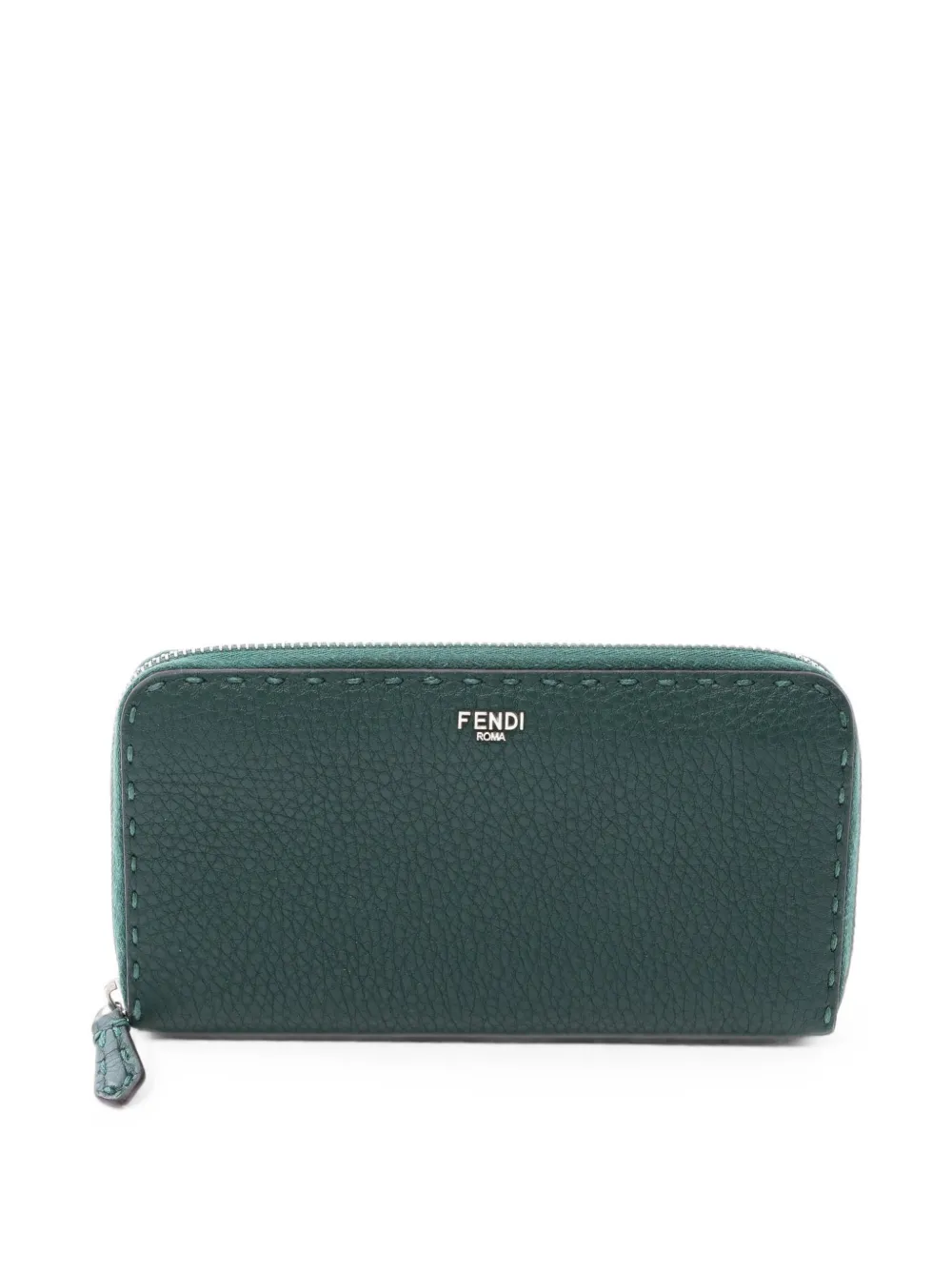 Fendi Pre-Owned 2000 Selleria round-zipper wallet - Verde