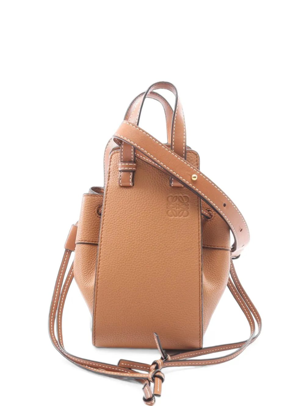 Loewe Pre-Owned 2000s mini Hammock leather tote bag - Braun