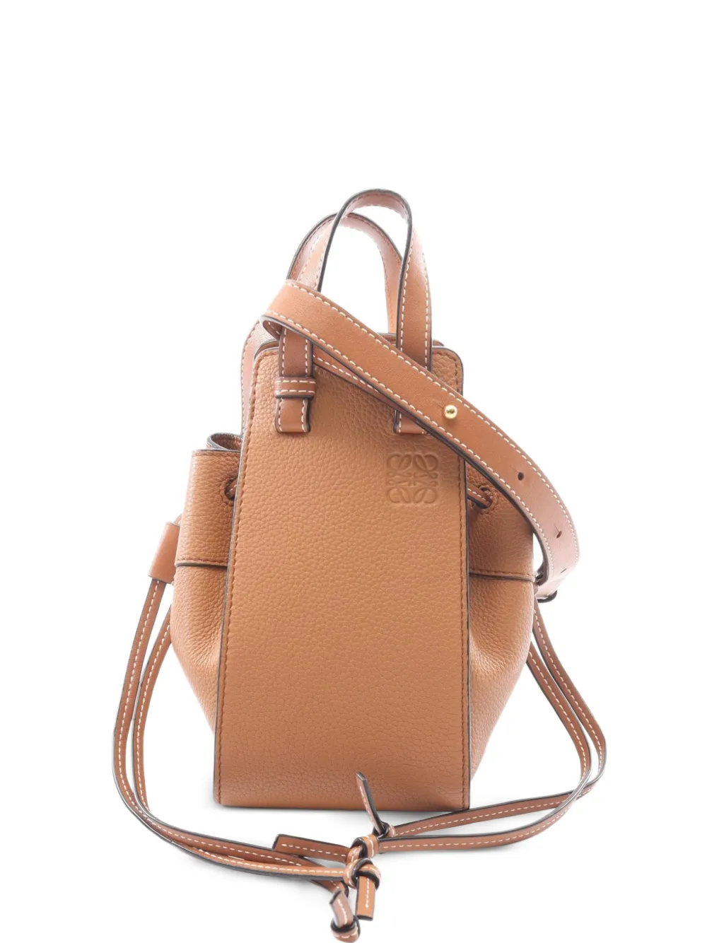 Loewe Pre-Owned 2000s mini Hammock leather tote bag - Marrone