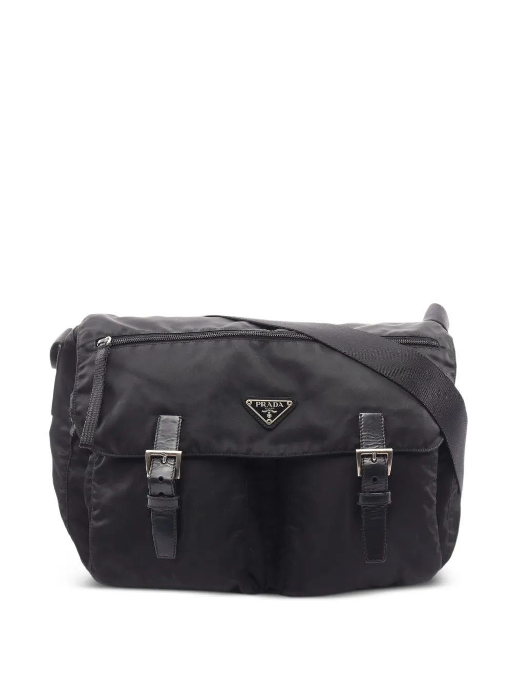 Prada Pre-Owned 2000s Vela buckle messenger bag - Nero