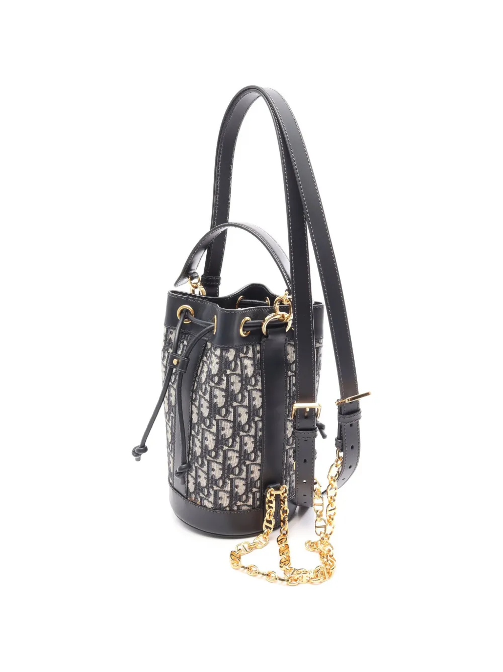 Christian Dior Pre-Owned 2010s Oblique Beuteltasche aus Canvas - Blau