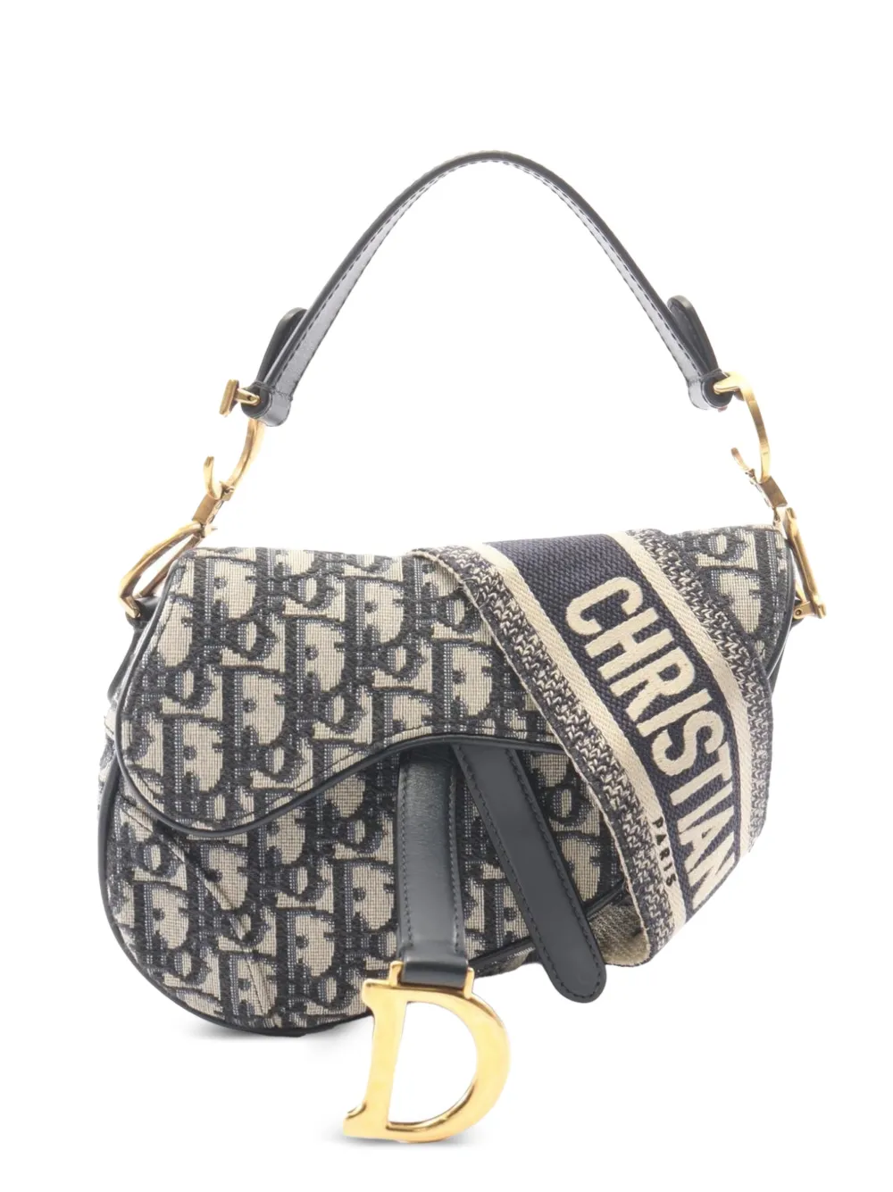 Christian Dior Pre-Owned 2010s Oblique Jacquard Satchel-Tasche - Nude