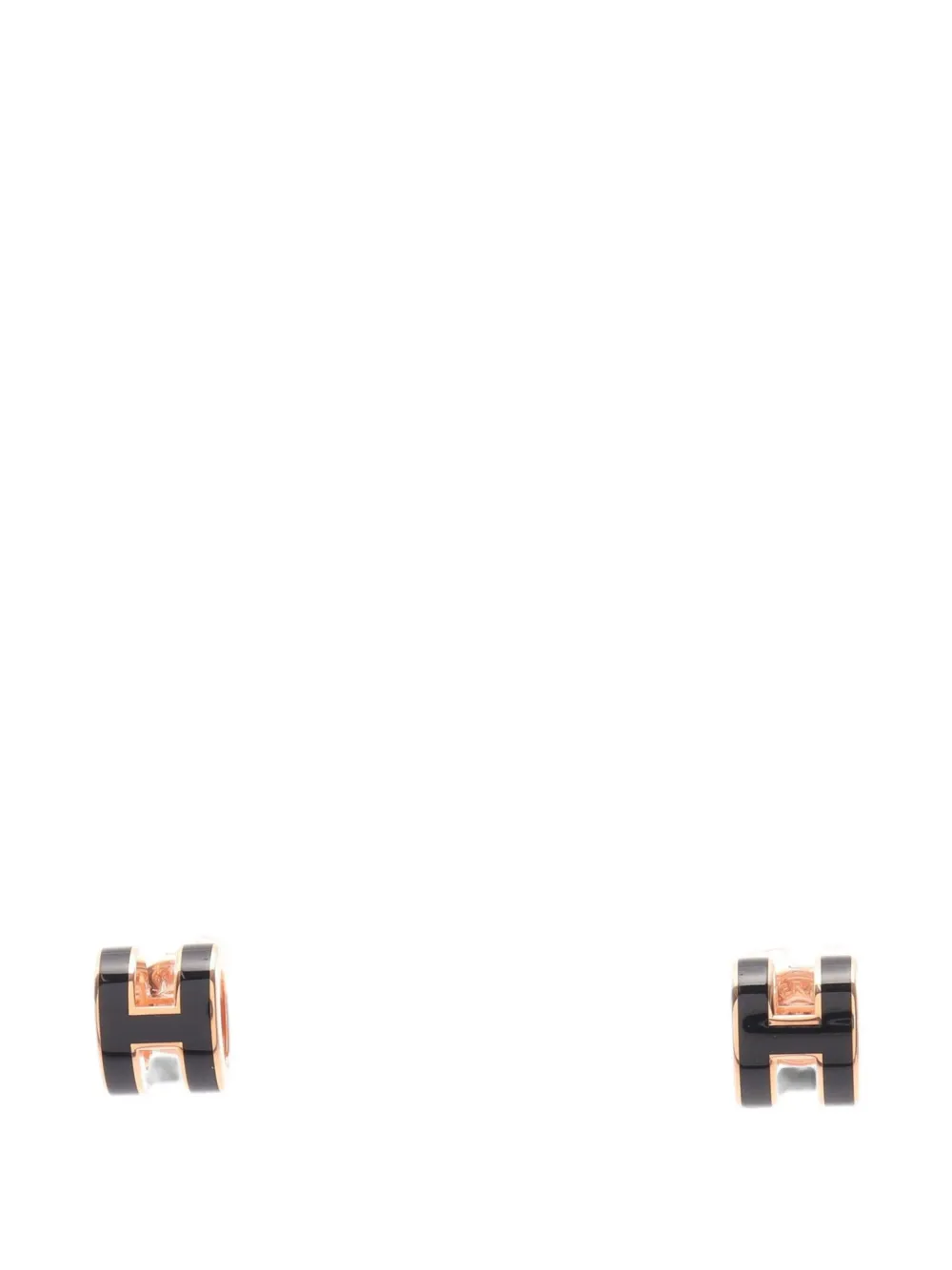 Hermès Pre-Owned 2010s mini Pop H earrings - Schwarz