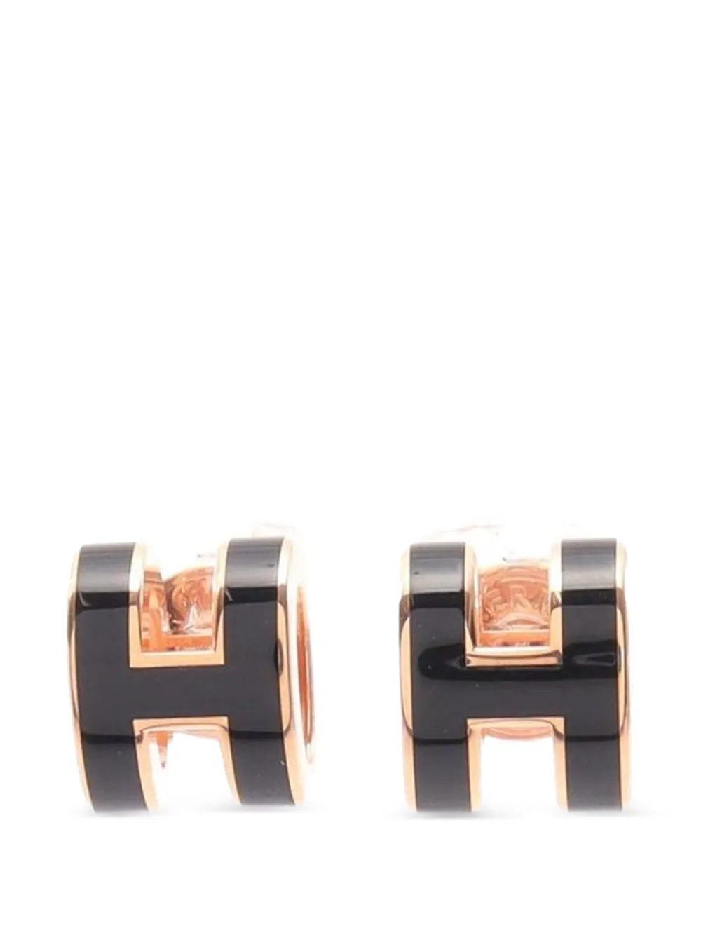 Hermès Pre-Owned 2010s mini Pop H earrings - Nero