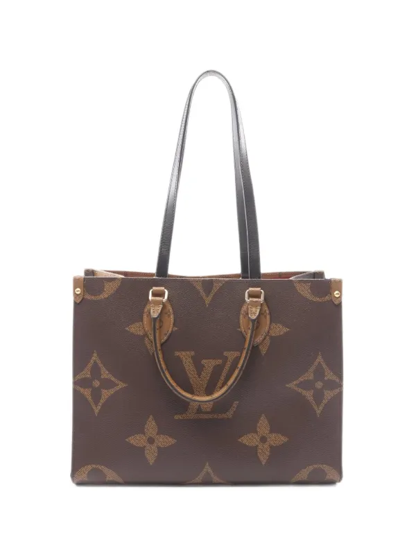 Louis Vuitton ブラウン トートバッグ Louis Vuitton Pre-Owned On-the-go MM Monogram Giant Reverse Tote