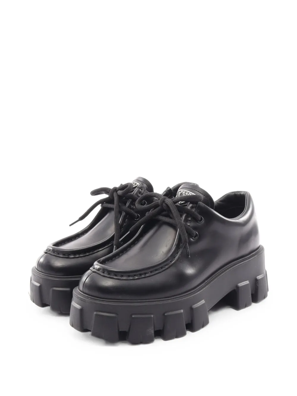 Prada Pre-Owned 2000s leather Derby shoes - Nero