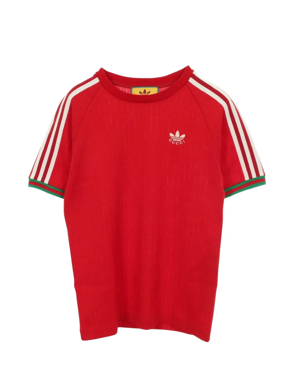 Gucci Pre-Owned x Adidas 2010s logo-detail T-shirt - Rosso