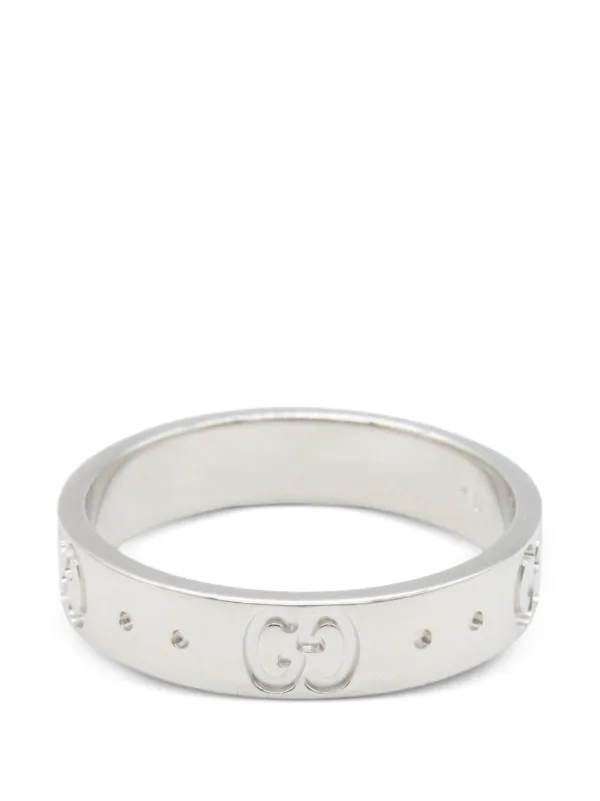 Gucci Pre-owned 2010s Icon GG Ring in Silver