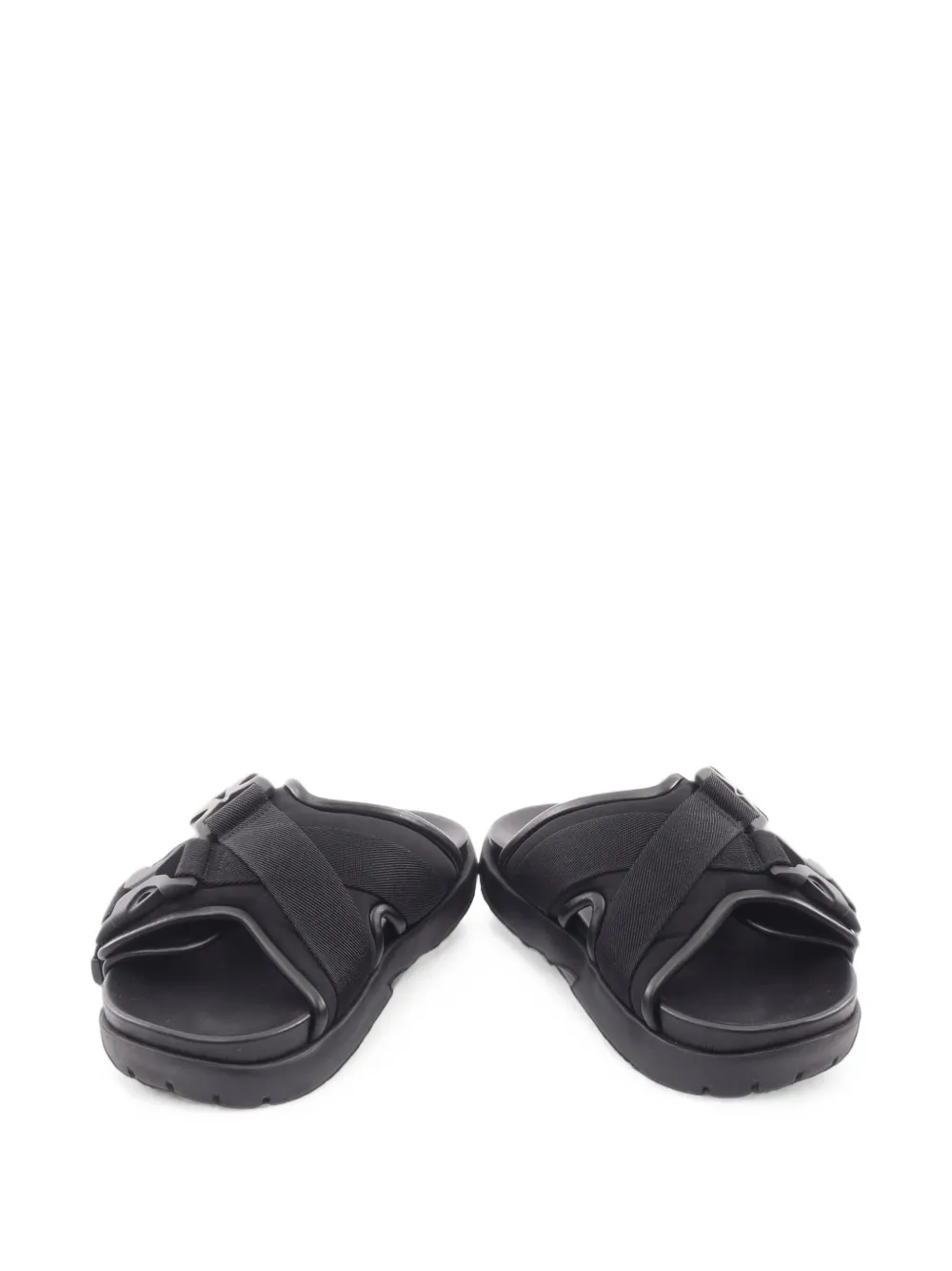 Bottega Veneta Pre-Owned 2010s Snap buckle-fastening slide sandals - Schwarz