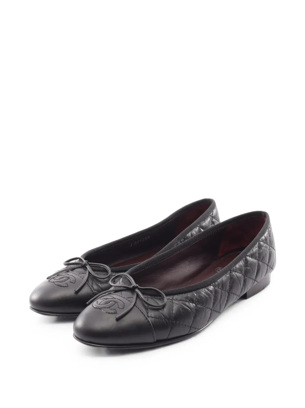 CHANEL Pre-Owned ballerines en cuir (1986-1988) - Noir