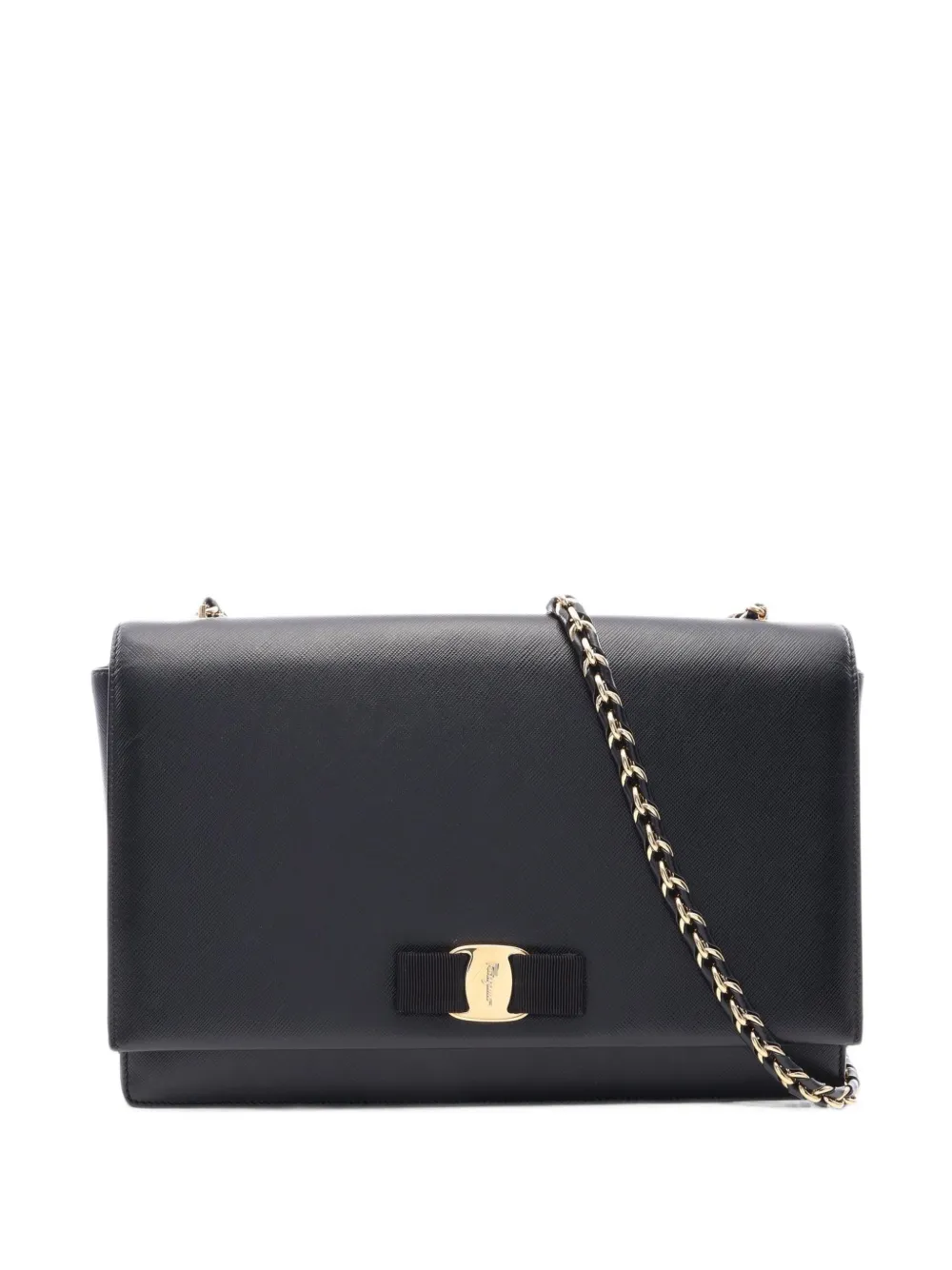 Ferragamo Pre-Owned 2010s Vara bow shoulder bag - Nero