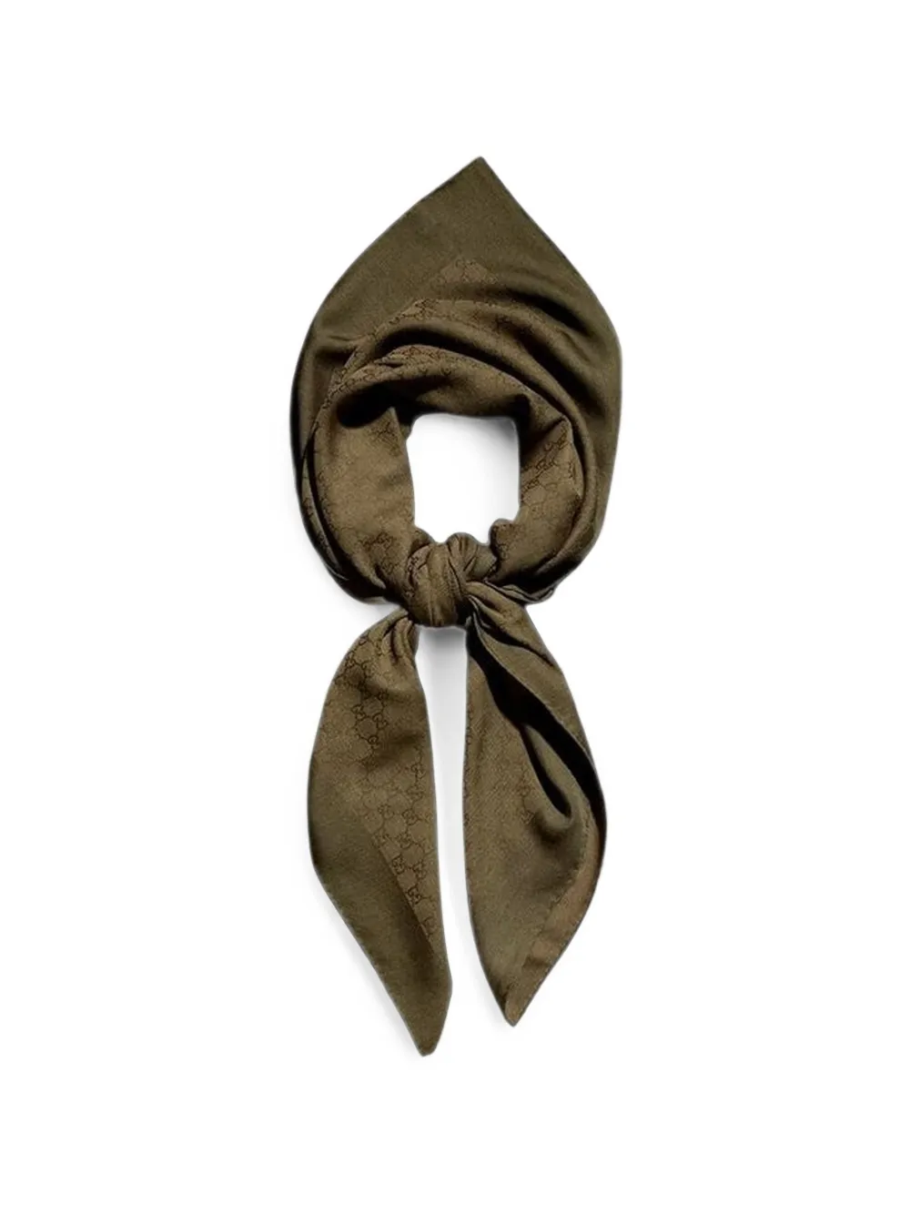 Gucci GG wool silk jacquard shawl Groen
