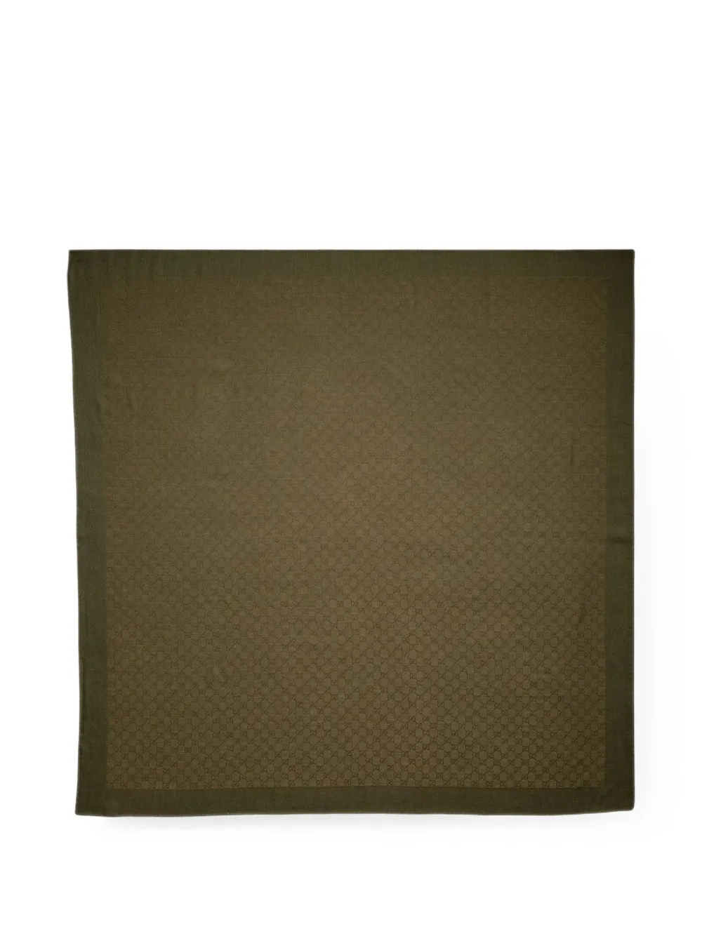 Gucci GG wool silk jacquard shawl Groen