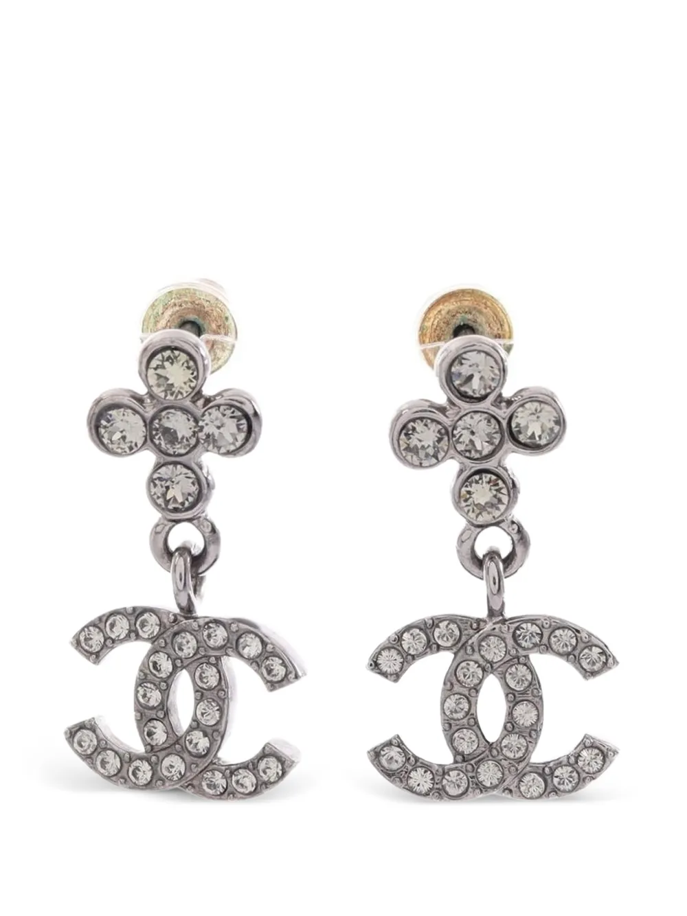 CHANEL Pre-Owned Orecchini con pendente CC 2023 - Argento