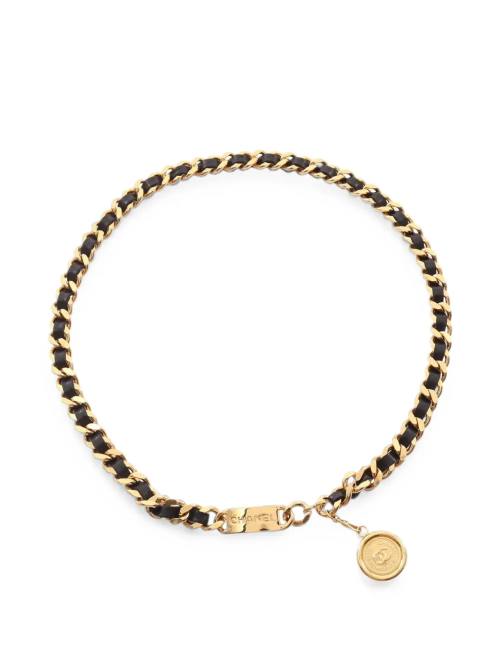 CHANEL Pre-Owned ceinture en chaîne Coco Mark (1986-1988) - Or