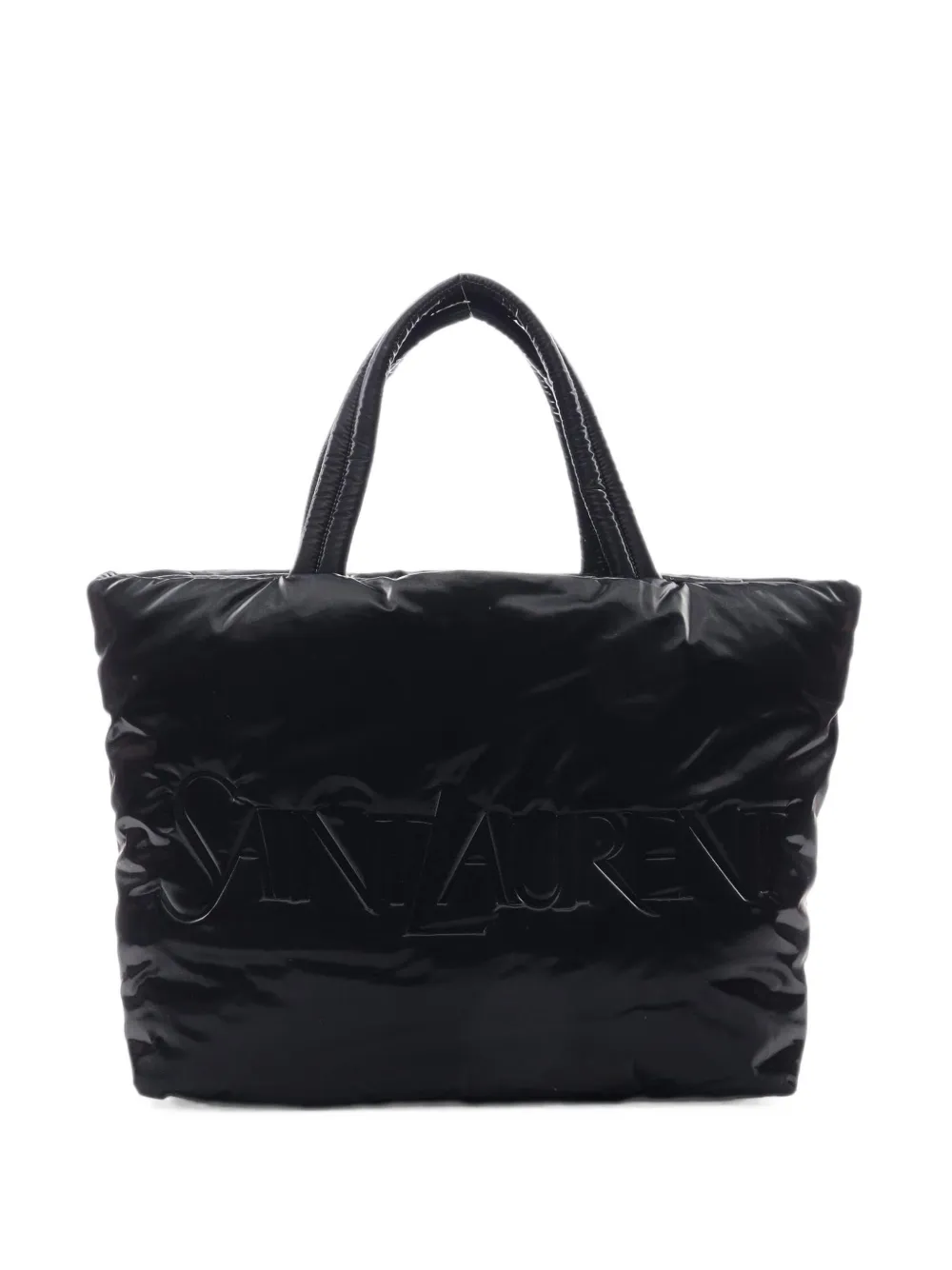 Saint Laurent Pre-Owned 2010s logo-embossed tote bag - Nero