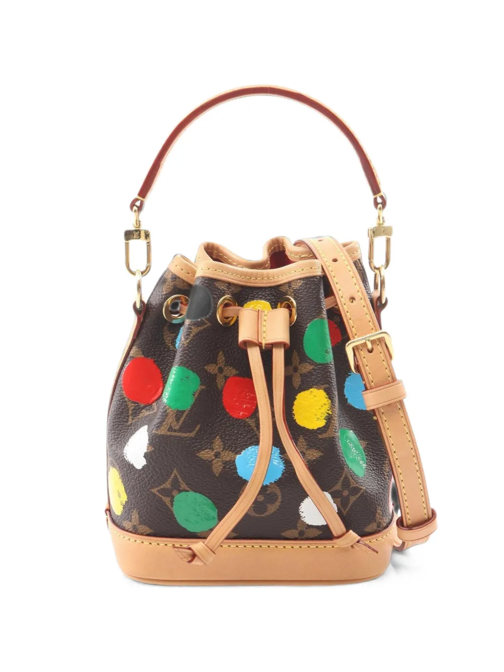 Louis Vuitton Pre-Owned x Yayoi Kusama Nano Noé shoulder-strap bucket bag - Braun