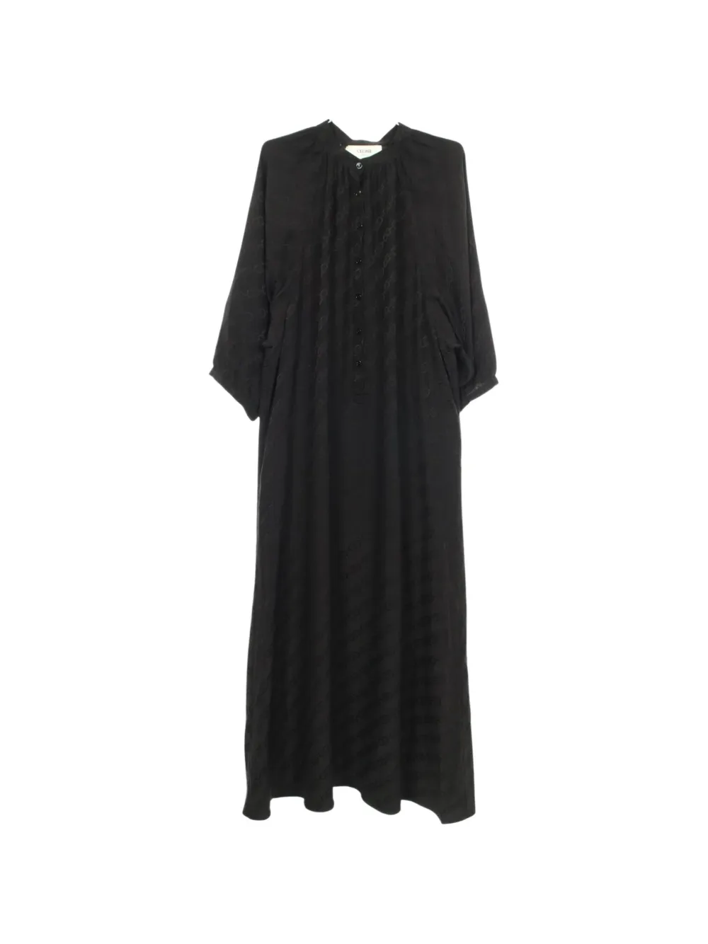 Celine Pre-Owned 2010s Triomphe Maxikleid mit Muster - Schwarz