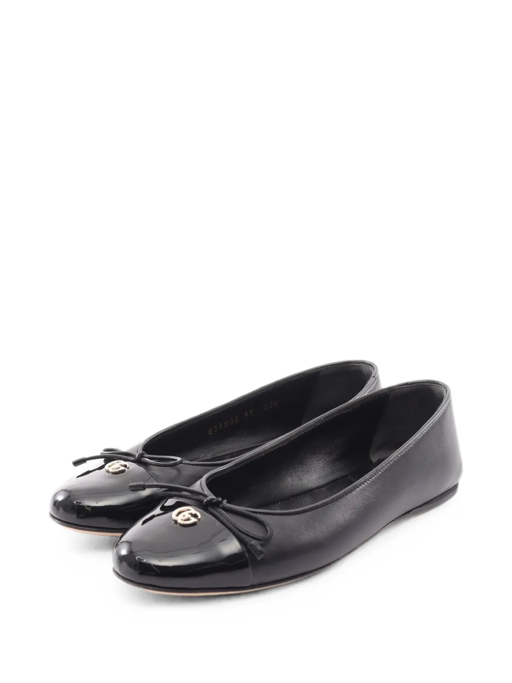 Gucci Pre-Owned 2010s GG Marmont leather ballet flats - Schwarz