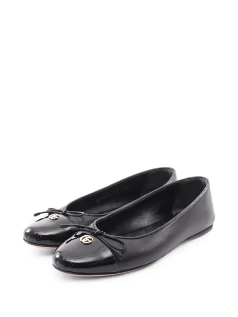 Gucci Pre-Owned 2010s GG Marmont leather ballet flats