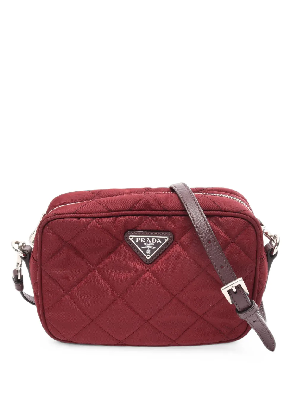Prada Pre-Owned 2010s quilted Saffiano shoulder bag - Rosso