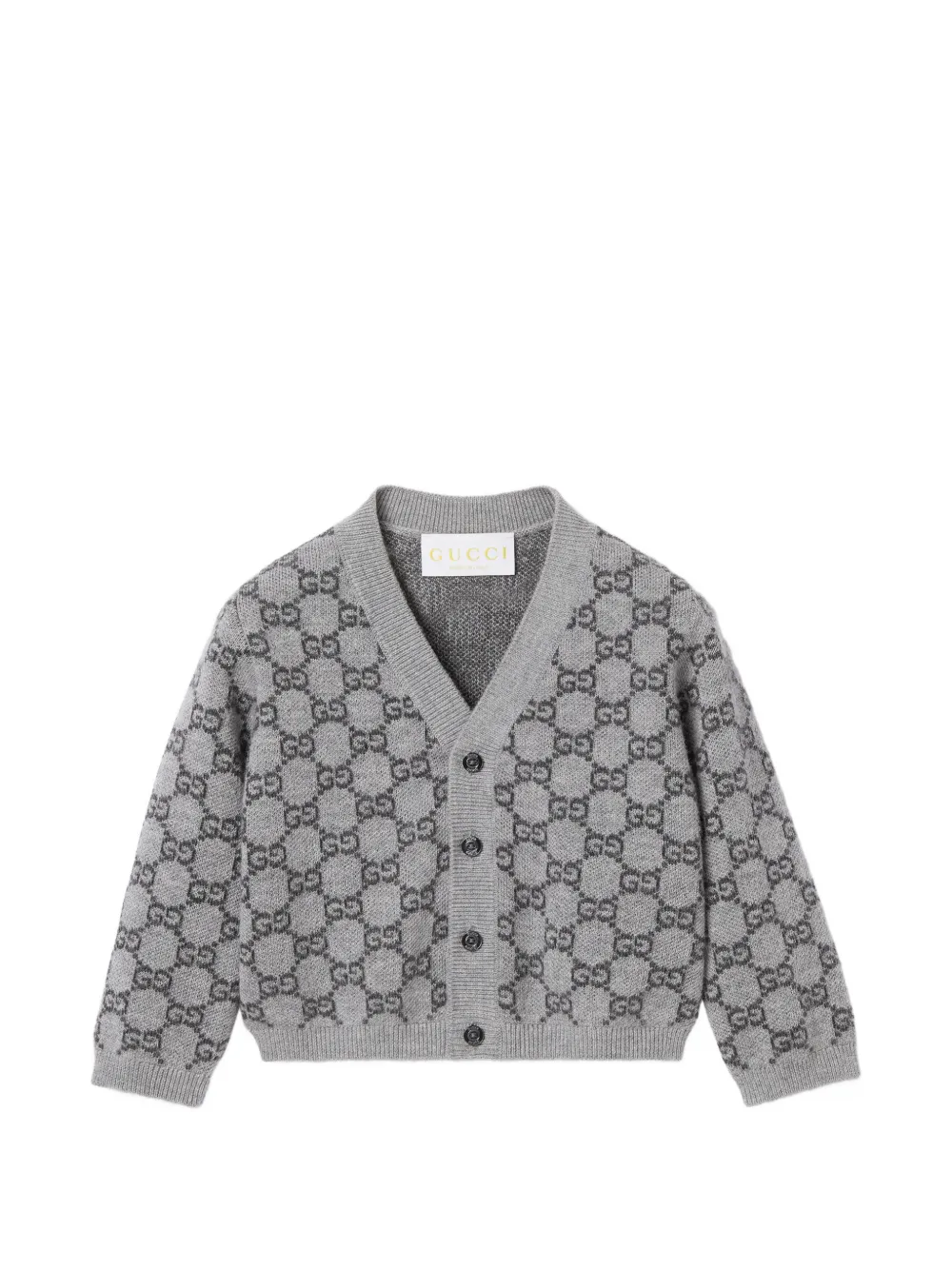 Gucci Kids Cardigan aus GG Jacquard - Grau