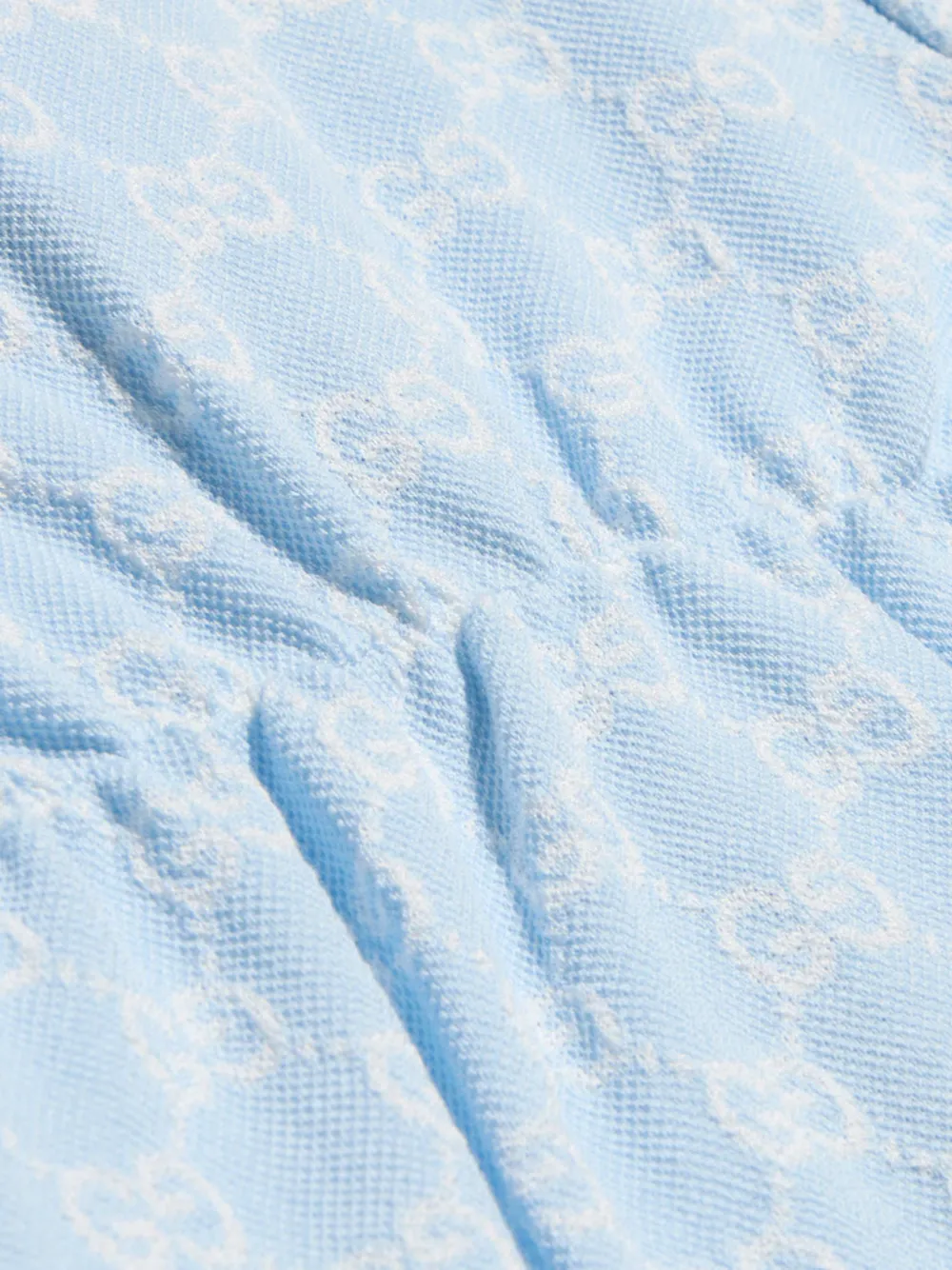 Gucci Kids Romper en muts met GG-monogram-patroon Blauw