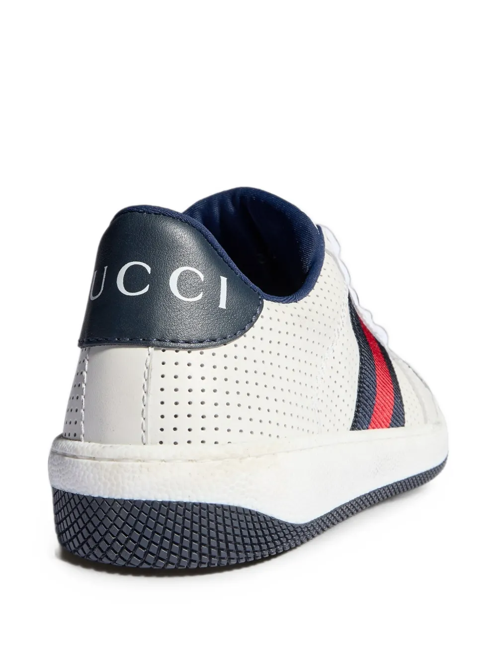 Gucci Kids Screener perforated sneakers Beige