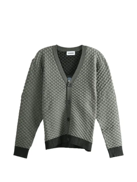 Kozaburo quilted-effect V-neck cardigan