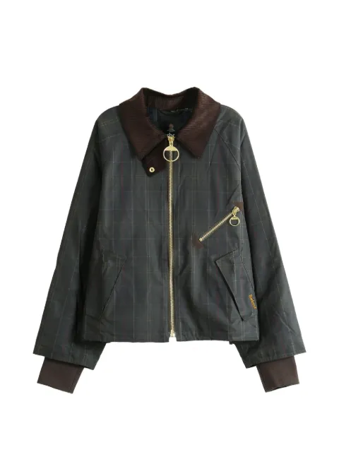Barbour Arlene check-pattern waxed jacket