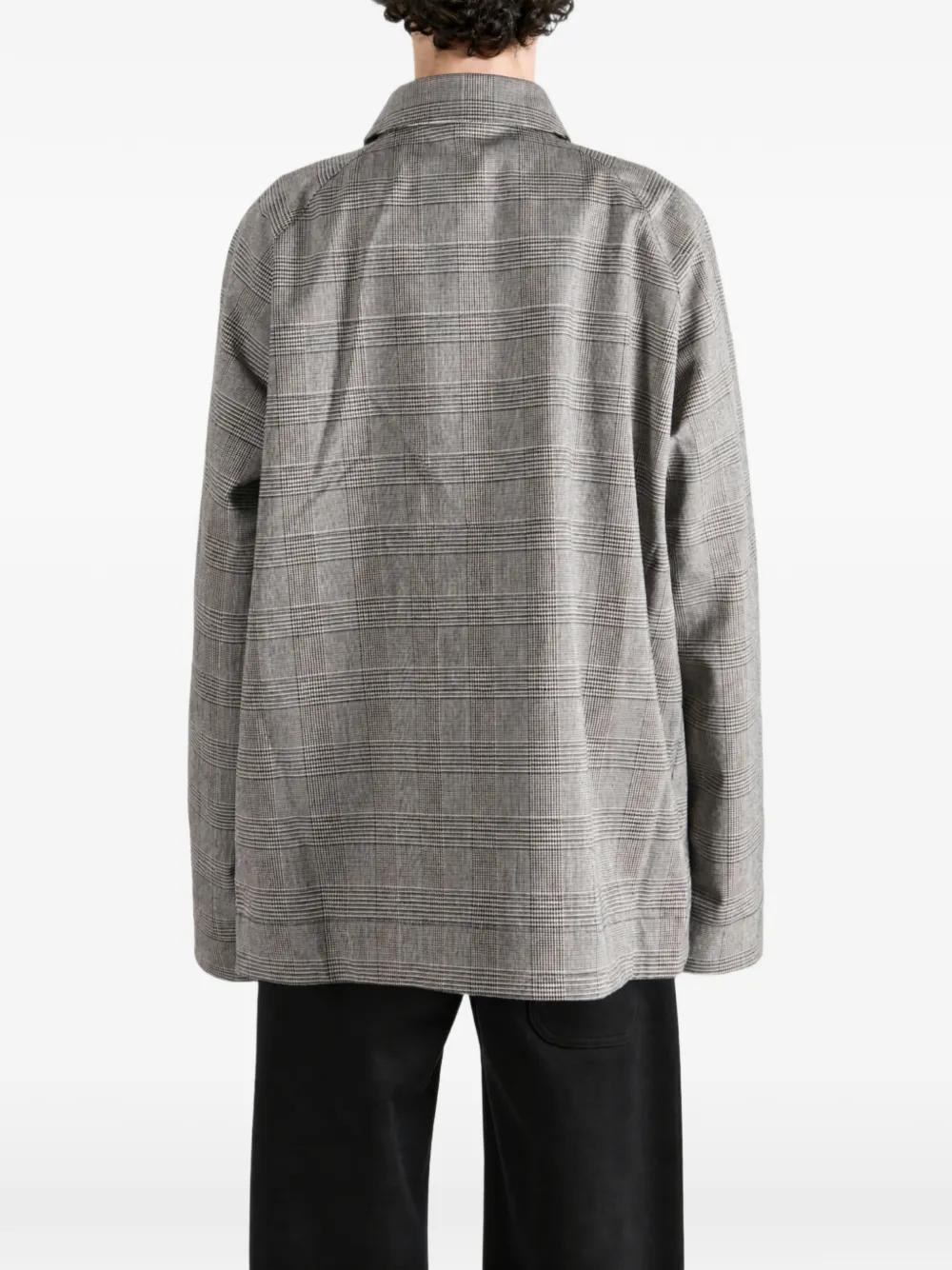 Barbour Modern Short Lorden Prince of Wales geruit jack Grijs