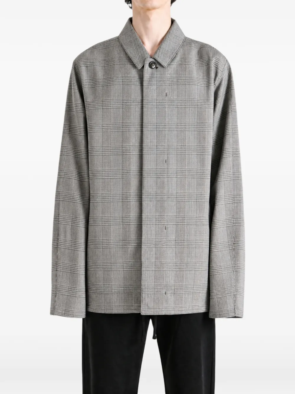 Barbour Modern Short Lorden prince of wales check jacket - Grigio