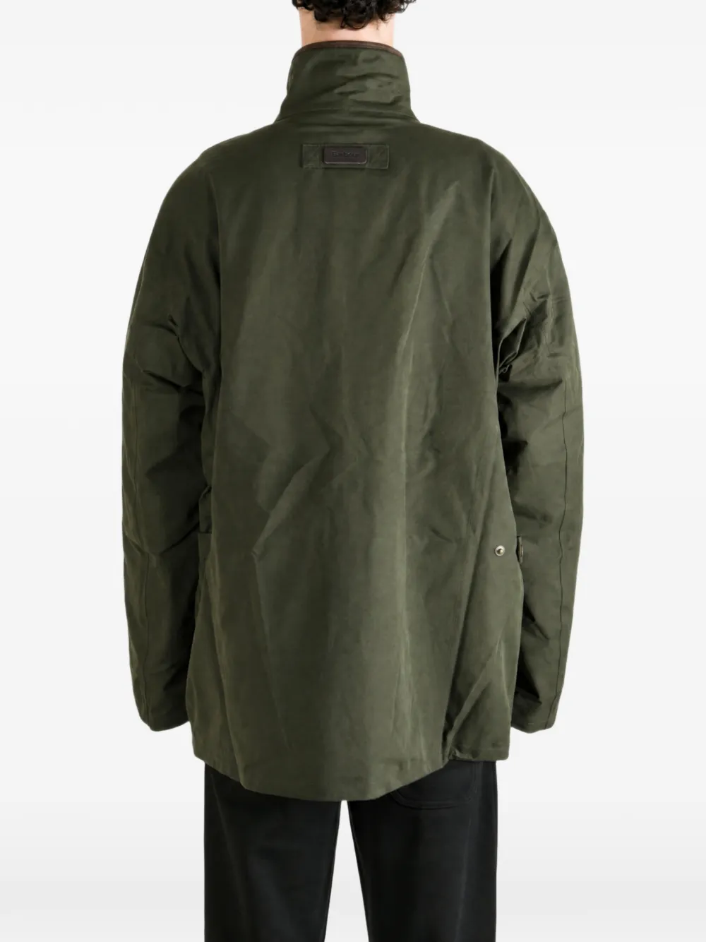 Barbour Bromfield jack met hoge hals en drukknoop Groen
